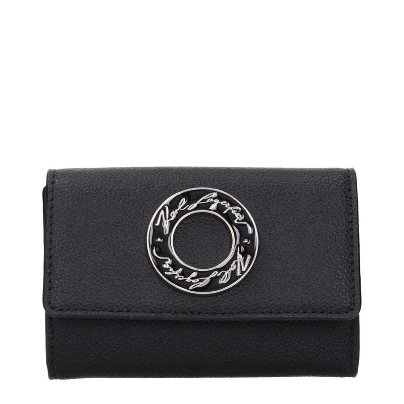 Karl Lagerfeld Black Polyester Coin Purse Wallet