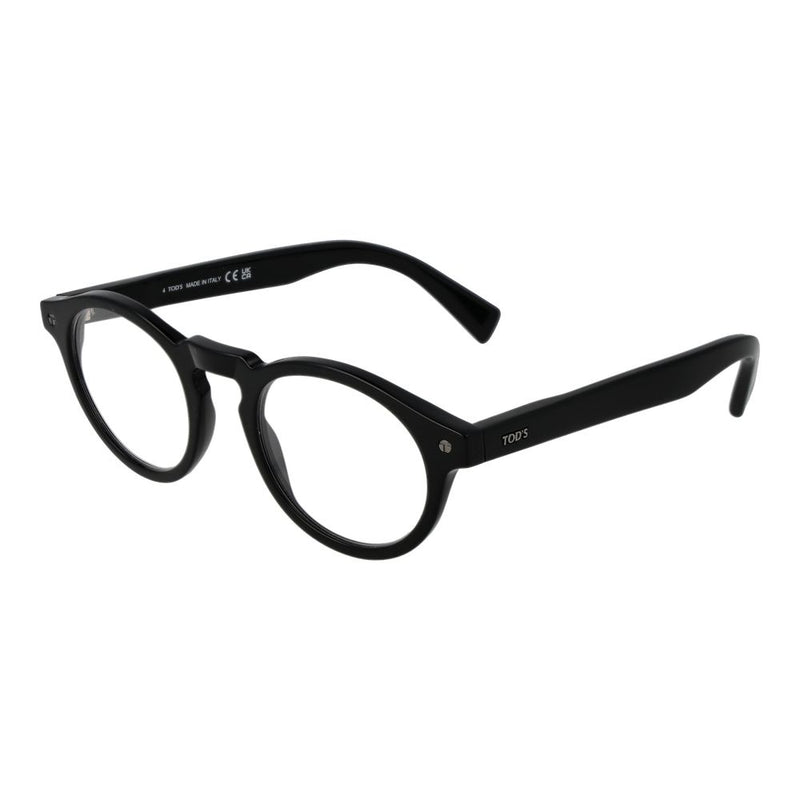 Tod's Black Acetate Round Glasses (Frames) for Men