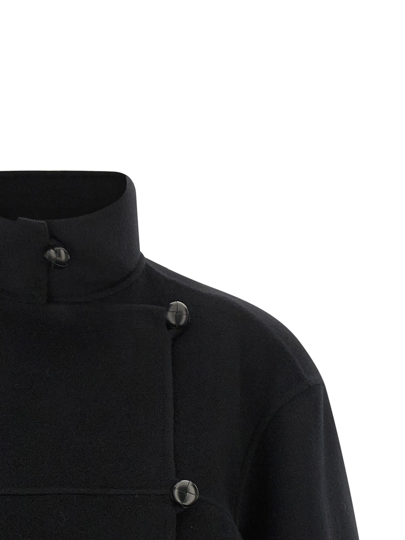 Rohe Black Wool Coat - Luxurious Contemporary Tailoring