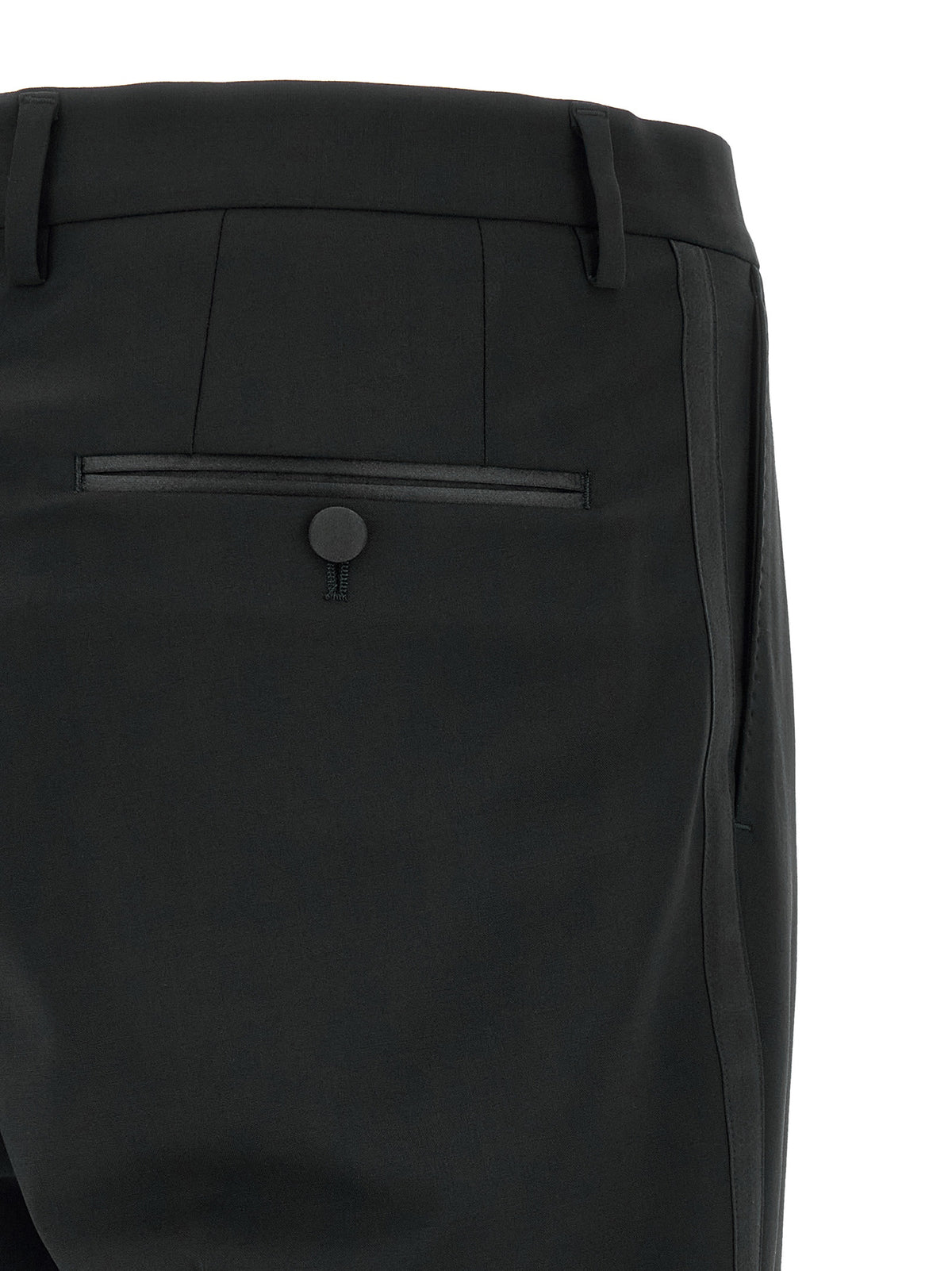 Dolce & Gabbana Black Virgin Wool Two-Piece Suit