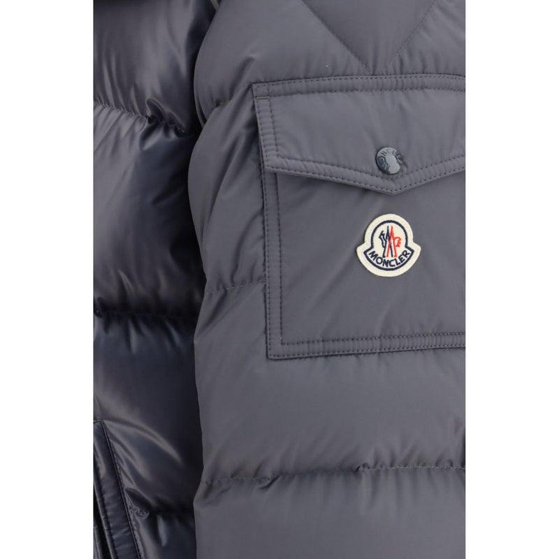 Moncler Gray Goose Down Full-Length Jacket
