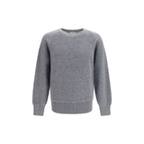 Piacenza Cashmere Gray Wool Oves Aries Sweatshirt