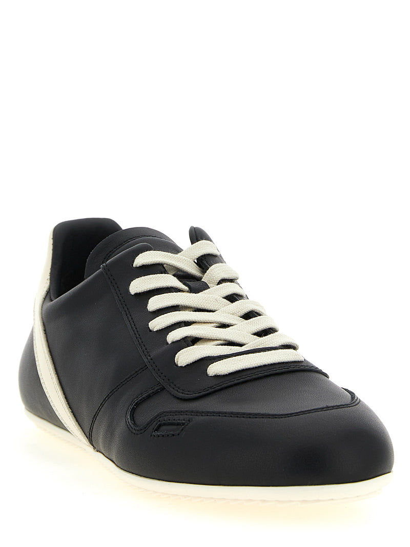 Rick Owens Bicolor Calfskin Low Top Sneakers - Avant-Garde Style