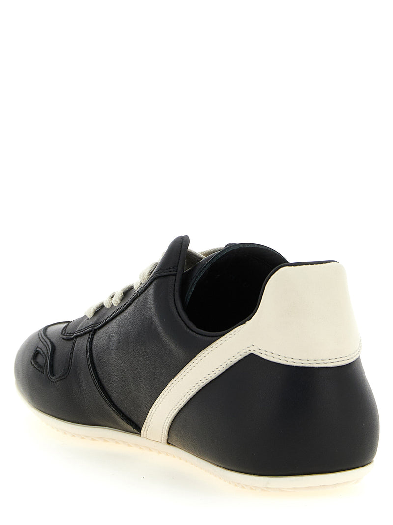 Rick Owens Bicolor Calfskin Low Top Sneakers - Avant-Garde Style