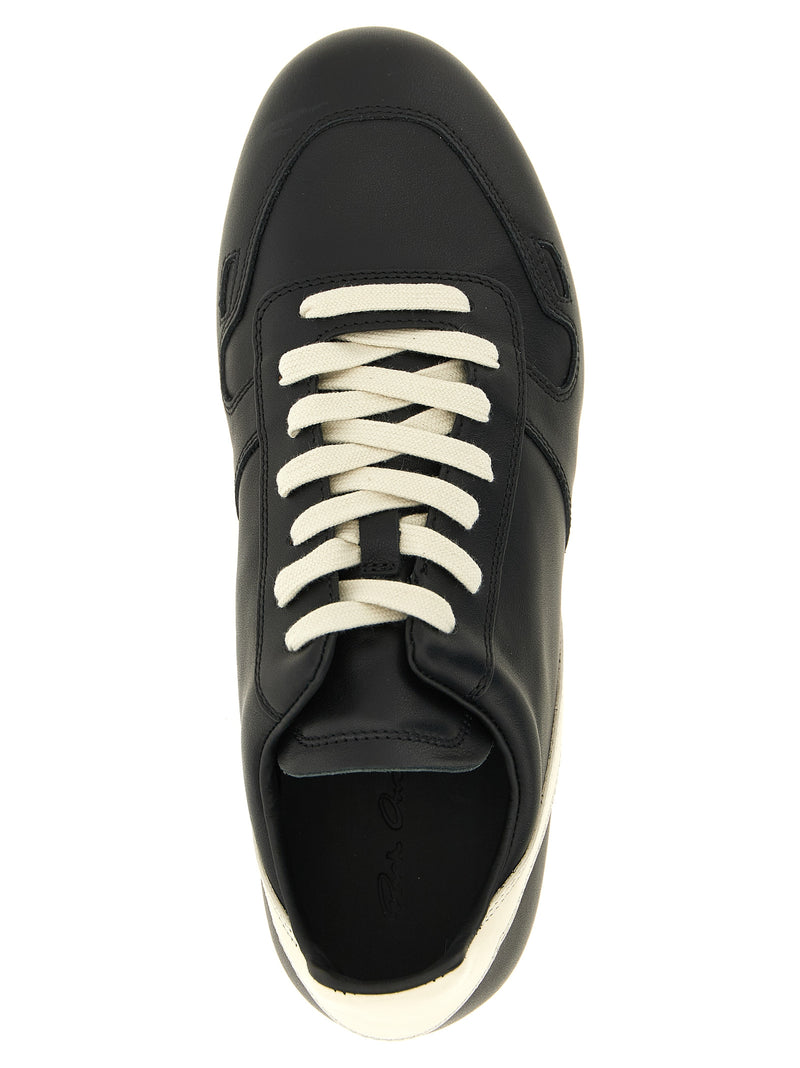 Rick Owens Bicolor Calfskin Low Top Sneakers - Avant-Garde Style
