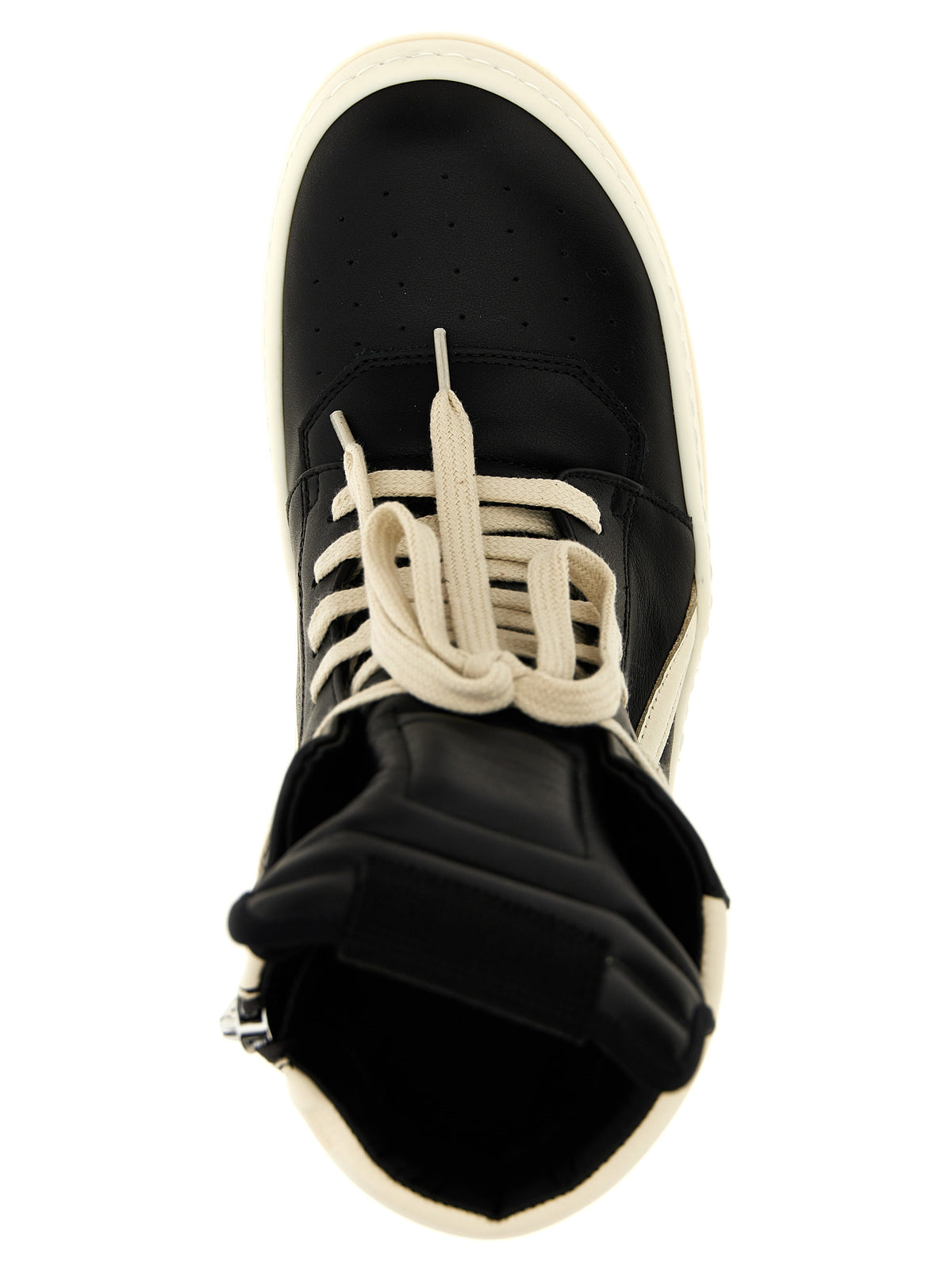 Rick Owens Bicolor Calfskin Athletic Sneakers