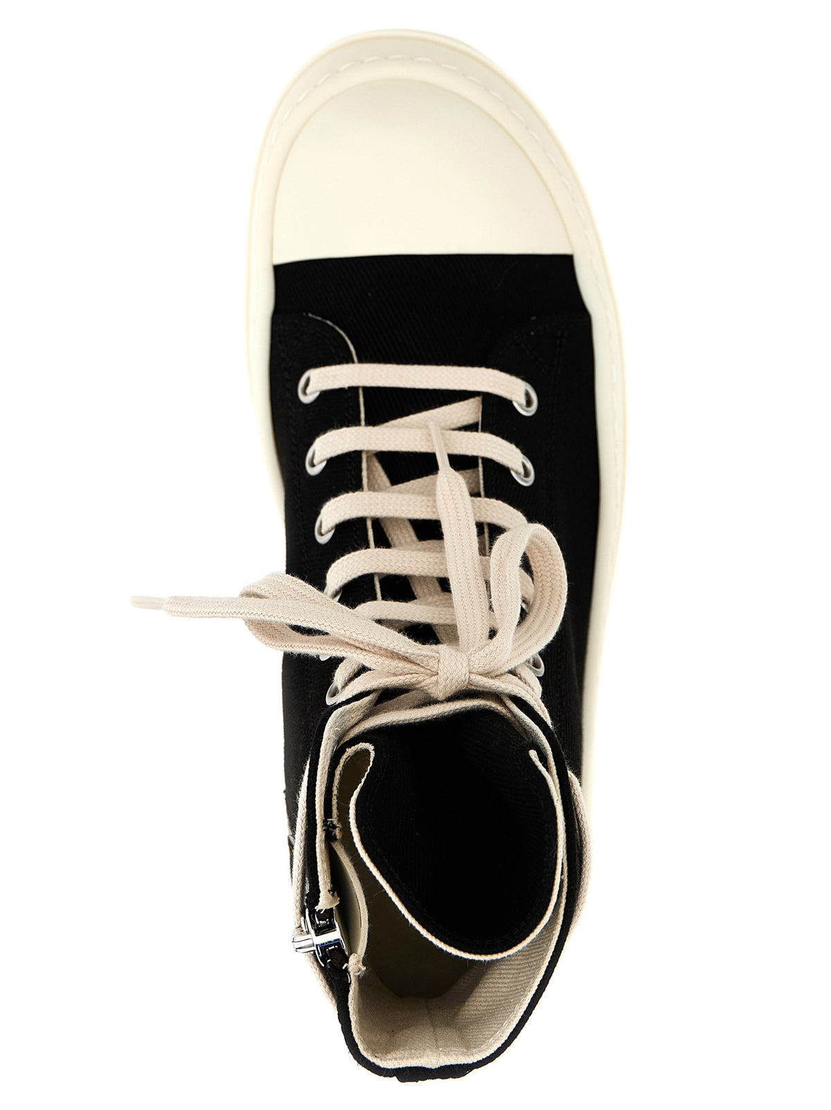 DRKSHDW Black Cotton High Top Sneakers