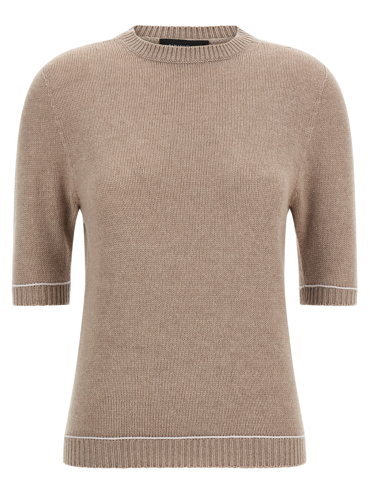 Fabiana Filippi Beige Virgin Wool Cardigan