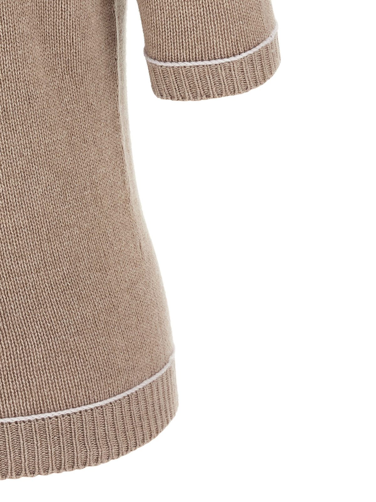 Fabiana Filippi Beige Virgin Wool Cardigan