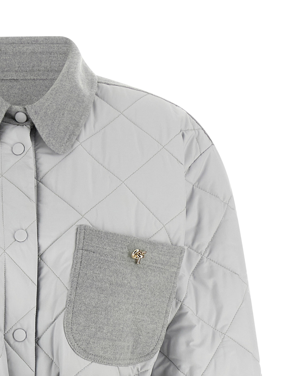 Fabiana Filippi Gray Polyester Shell Jacket