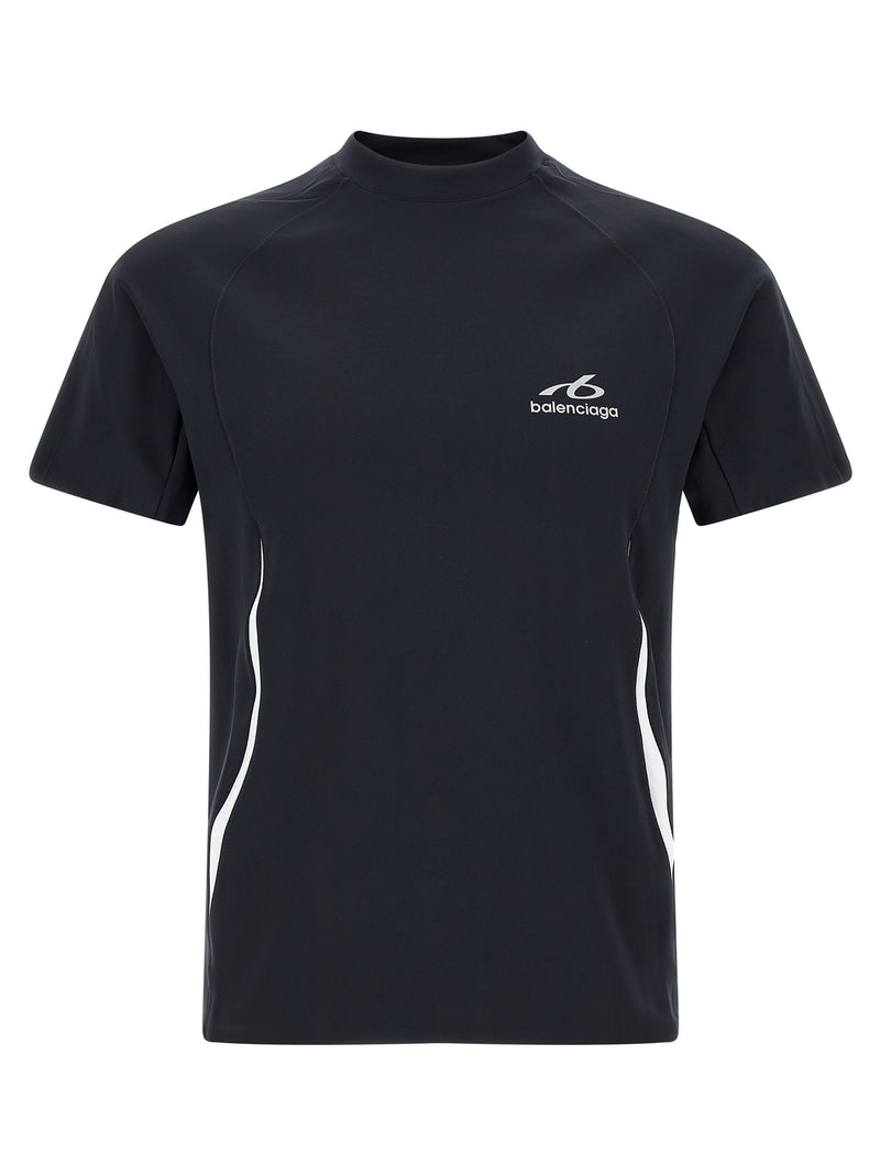 Balenciaga Blue Stretch Technical Polyamide T-Shirt