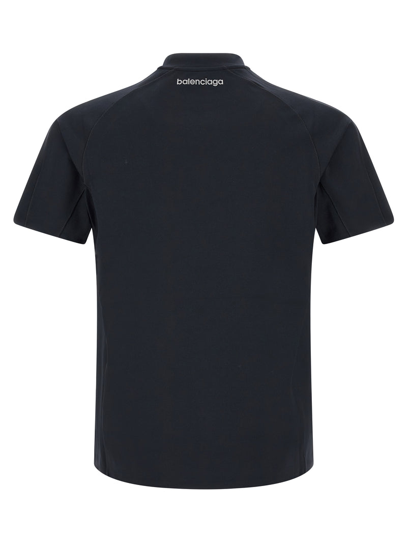 Balenciaga Blue Stretch Technical Polyamide T-Shirt