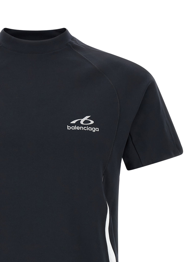 Balenciaga Blue Stretch Technical Polyamide T-Shirt