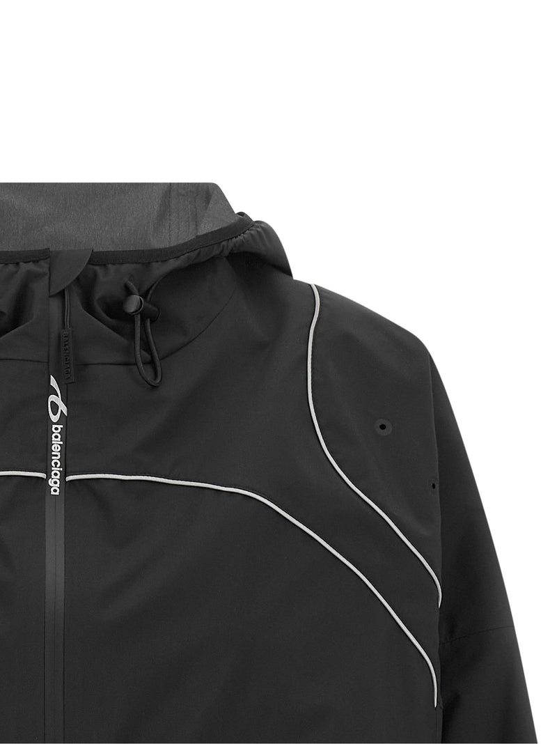 Balenciaga Techwear Black Cropped Sweatshirt