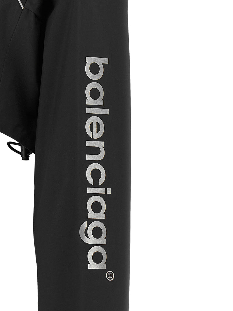 Balenciaga Techwear Black Cropped Sweatshirt