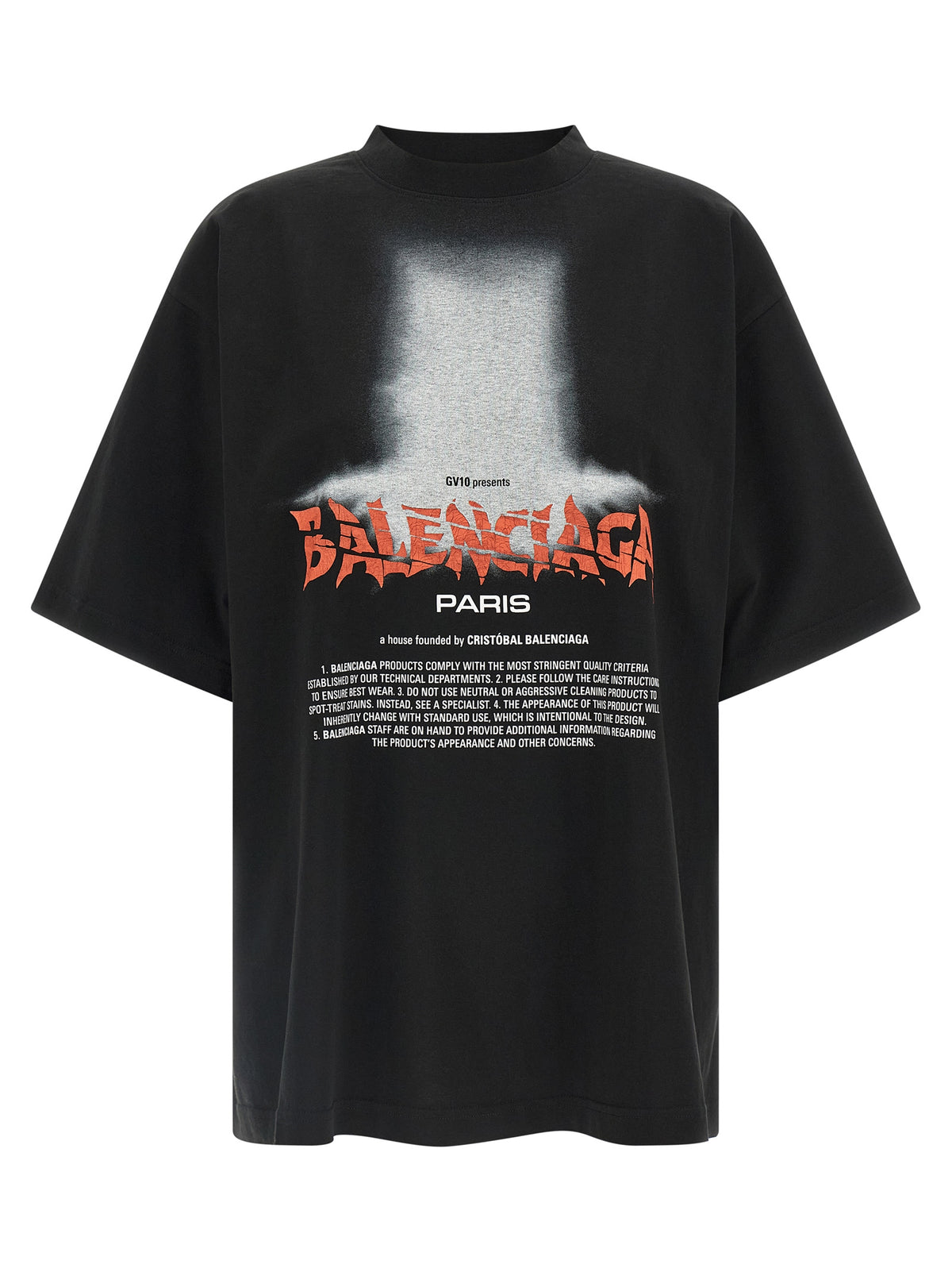 Balenciaga Black Cotton T-Shirt