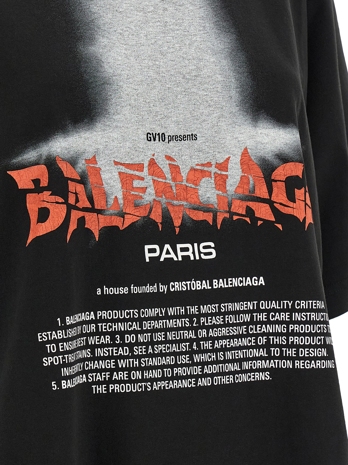 Balenciaga Black Cotton T-Shirt