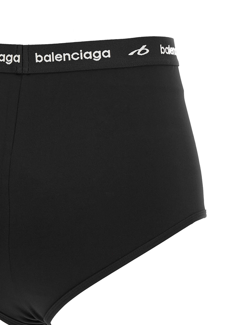 Balenciaga Black Polyamide Briefs - High Waist Culotte Slip