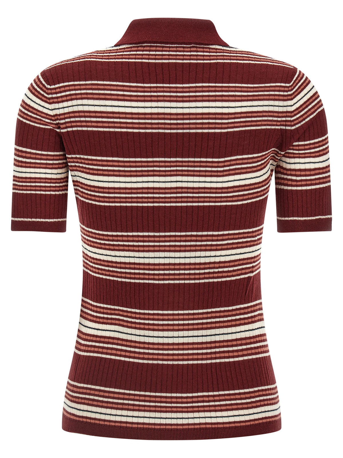 Max Mara Bordeaux Silk Polo Shirt