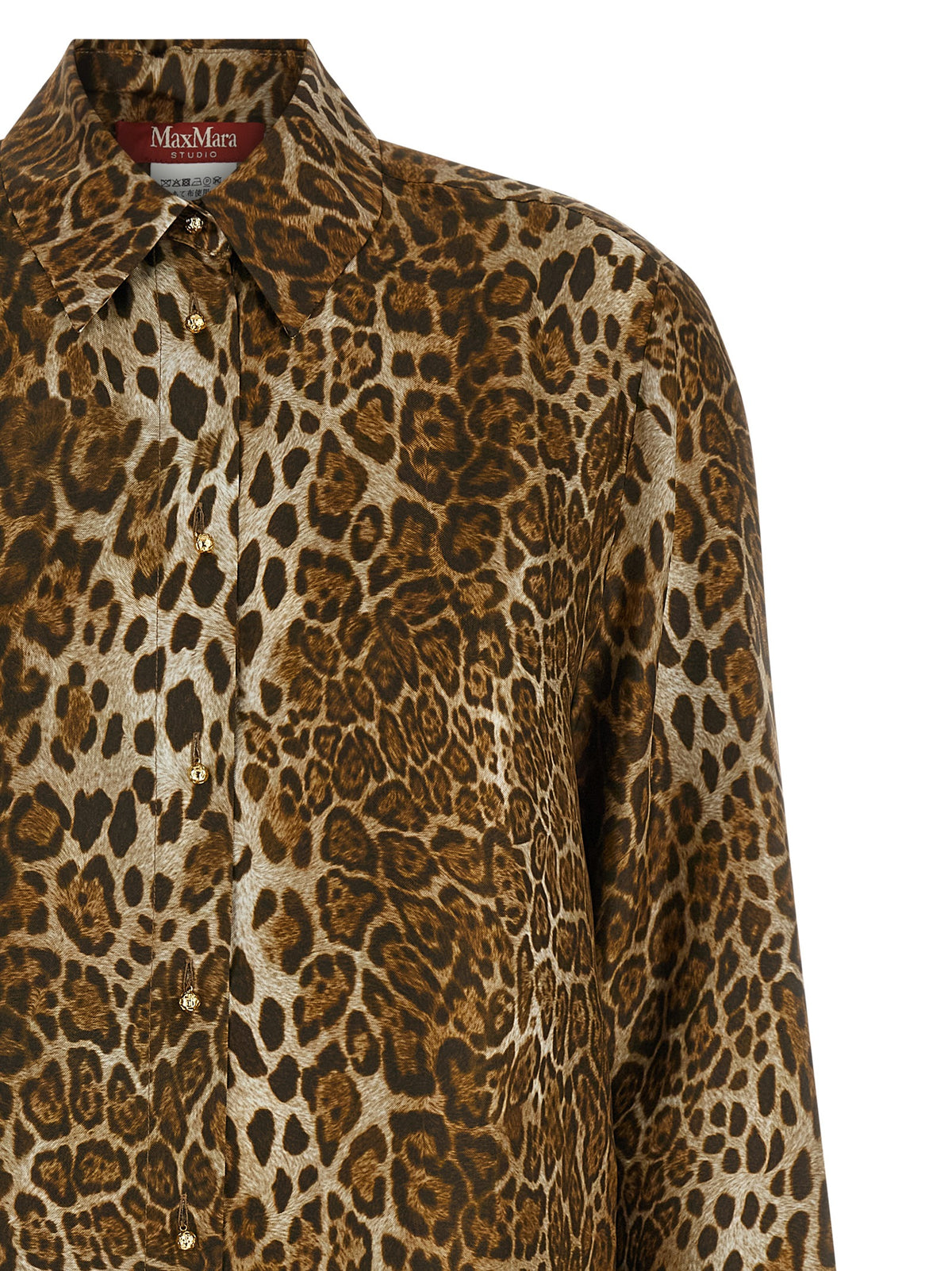 Max Mara Brown Silk Blouse
