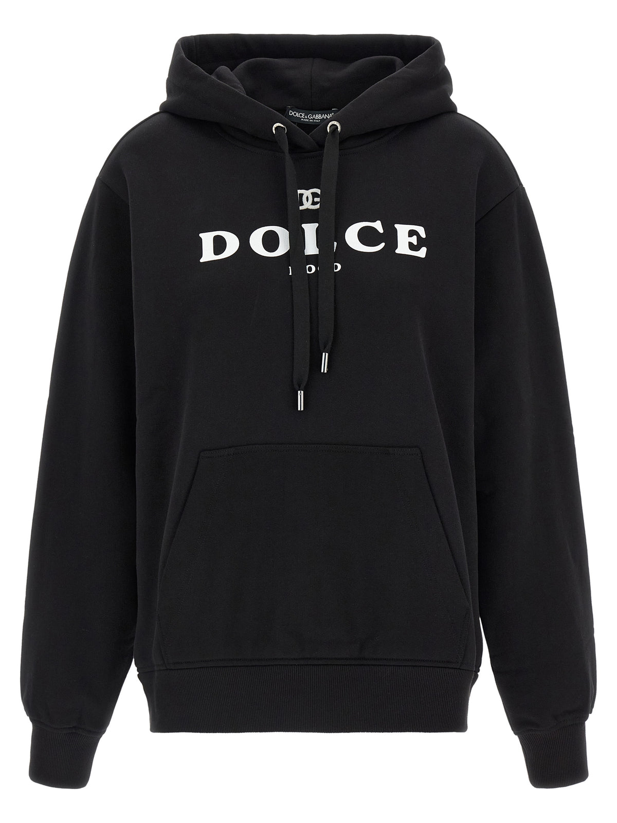 Dolce & Gabbana Black Cotton Hoodie