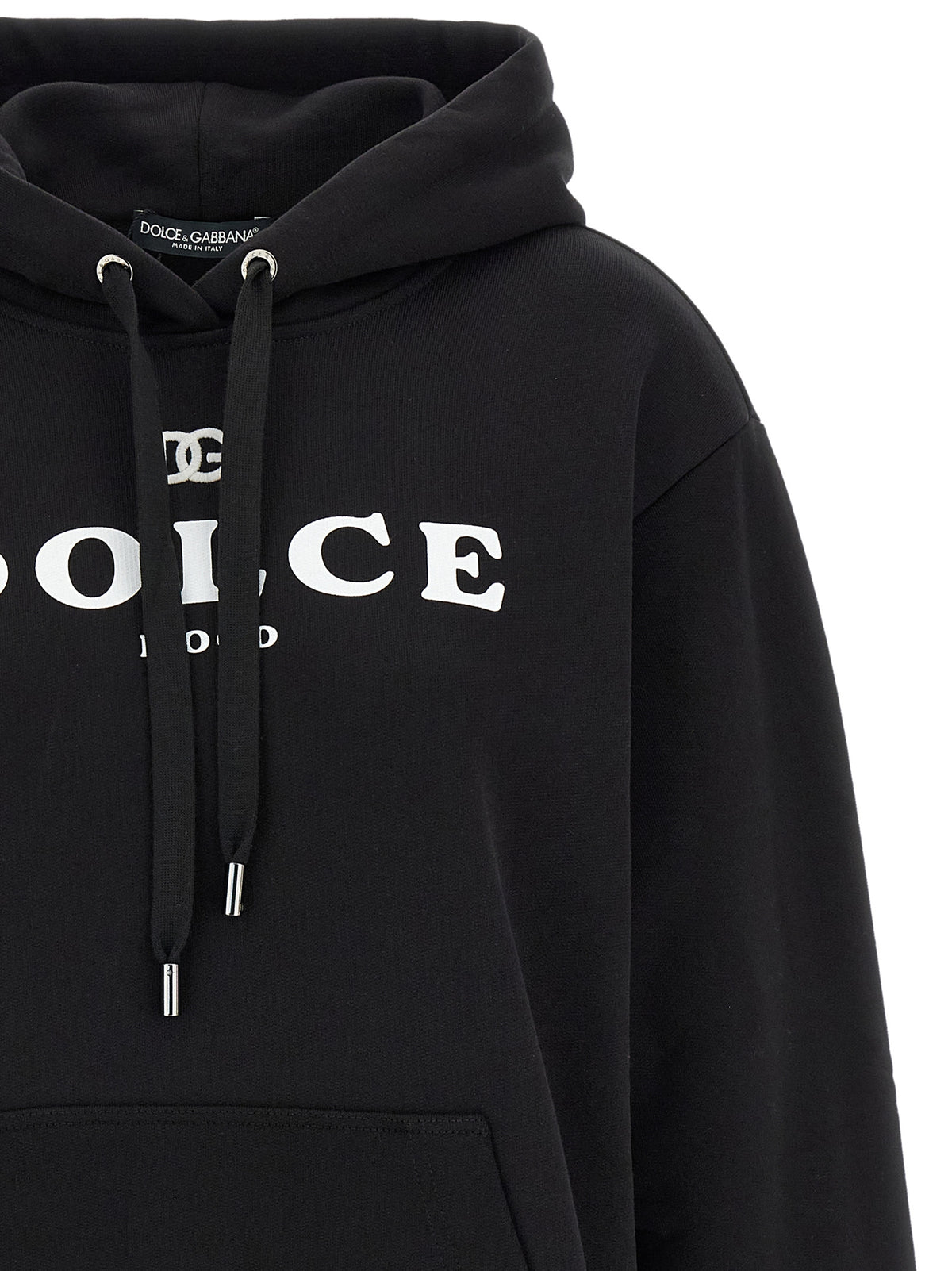 Dolce & Gabbana Black Cotton Hoodie