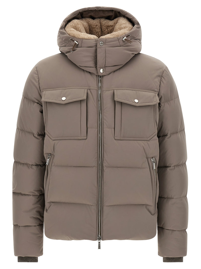 MooRER Alarick Gray Wool Bomber Jacket for Men