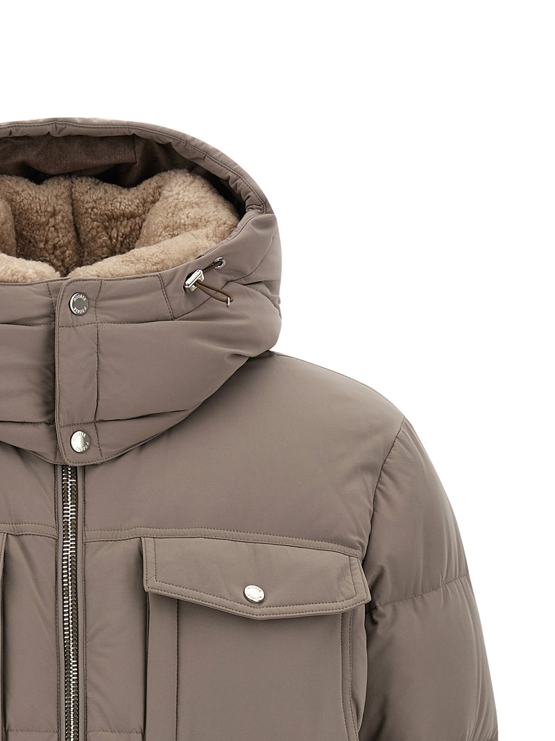 MooRER Alarick Gray Wool Bomber Jacket for Men