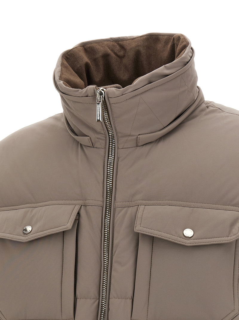 MooRER Alarick Gray Wool Bomber Jacket for Men