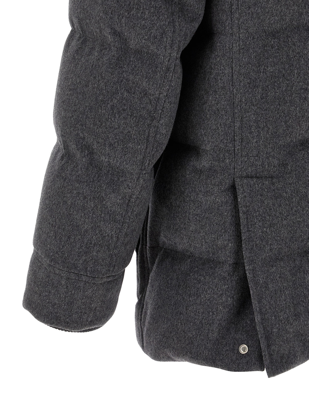 Brunello Cucinelli Gray Wool Parka