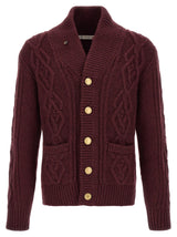 Brunello Cucinelli Bordeaux Cashmere Cardigan