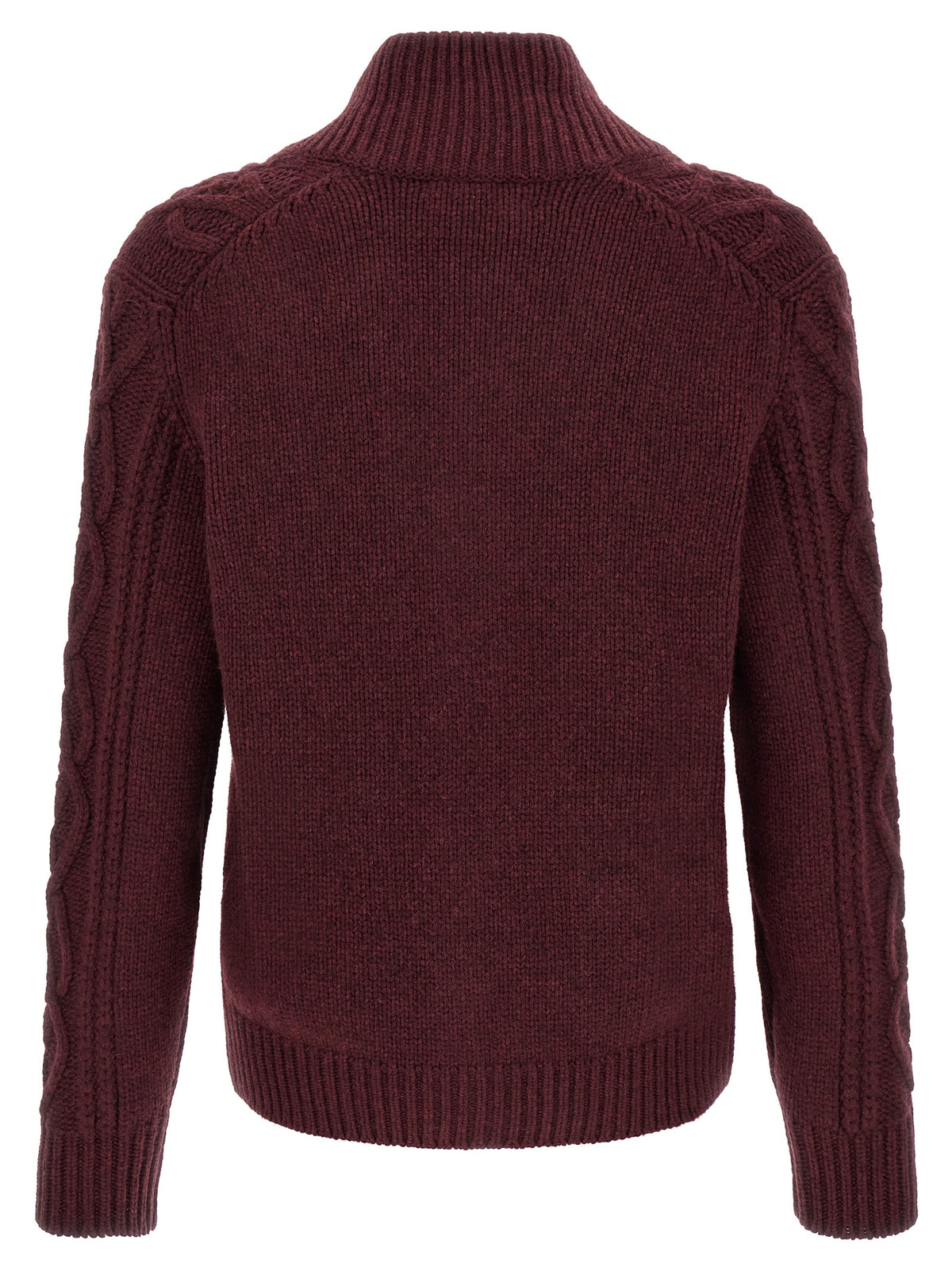 Brunello Cucinelli Bordeaux Cashmere Cardigan