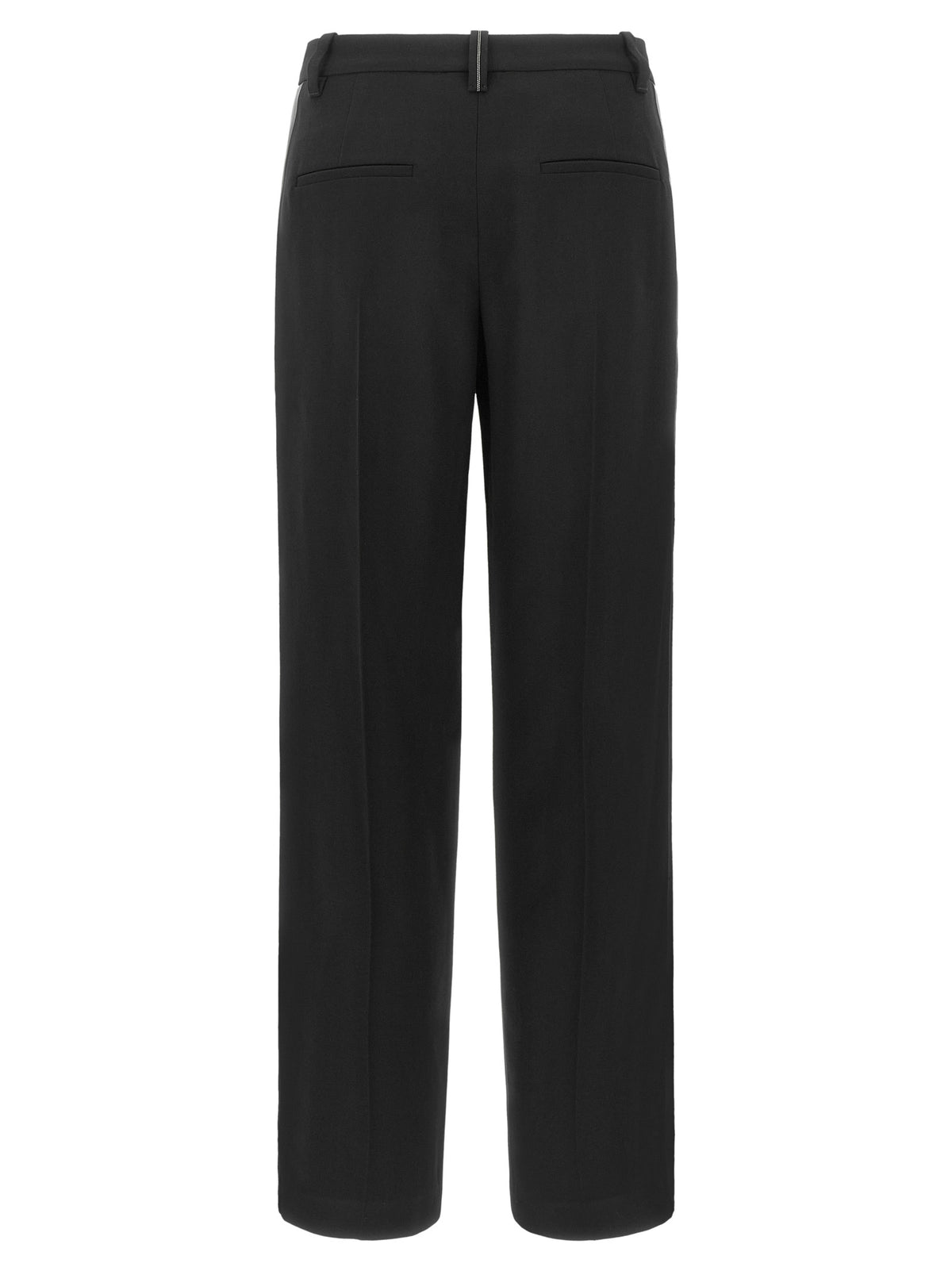 Brunello Cucinelli Black Virgin Wool Casual Pants