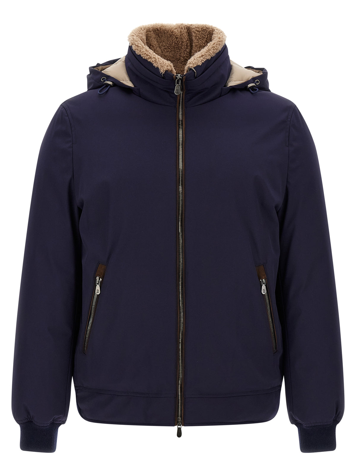 Brunello Cucinelli Blue Polyamide Full-Length Jacket