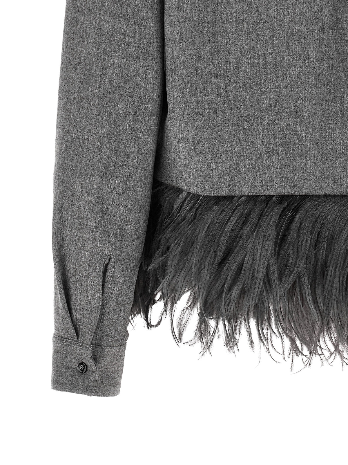 Fabiana Filippi Gray Virgin Wool Blouse