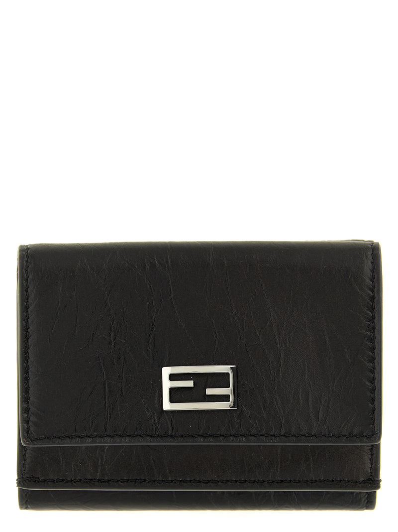 Fendi Black Calfskin Cardholder - Tube Mini Wallet