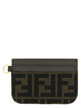 Fendi Brown Polyester Cardholder