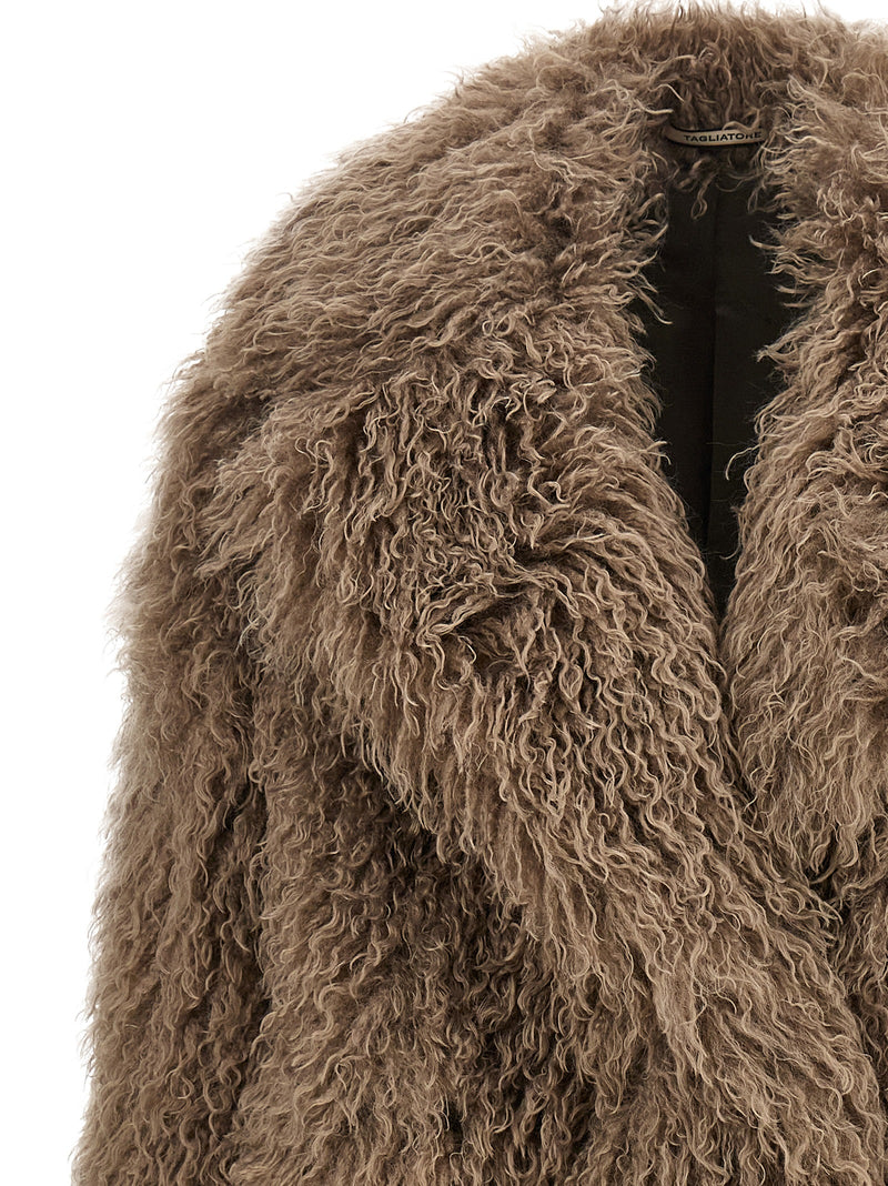 Tagliatore Astrid Gray Polyester Coat for Women