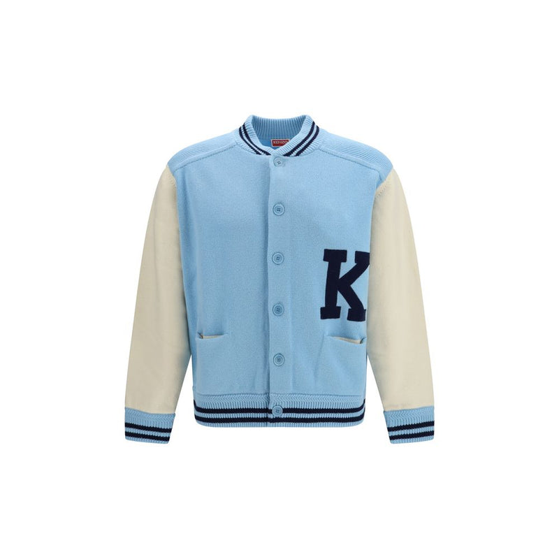 Kenzo Blue Wool Oves Aries Bomber - Stylish and Comfortable