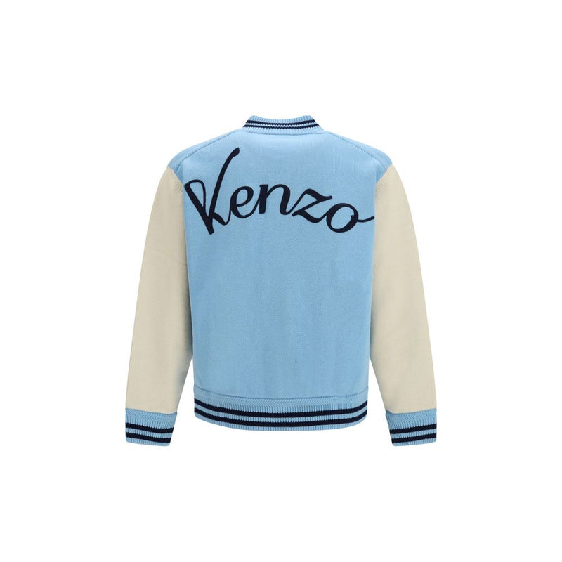 Kenzo Blue Wool Oves Aries Bomber - Stylish and Comfortable