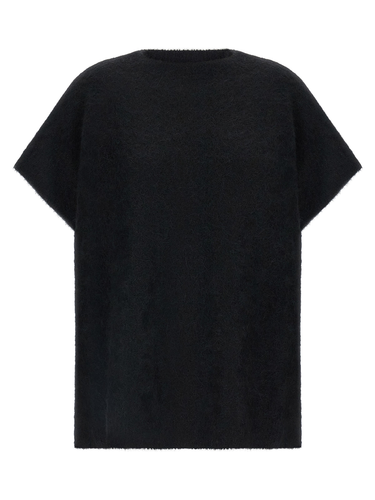 NUDE Black Alpaca Leather Cardigan