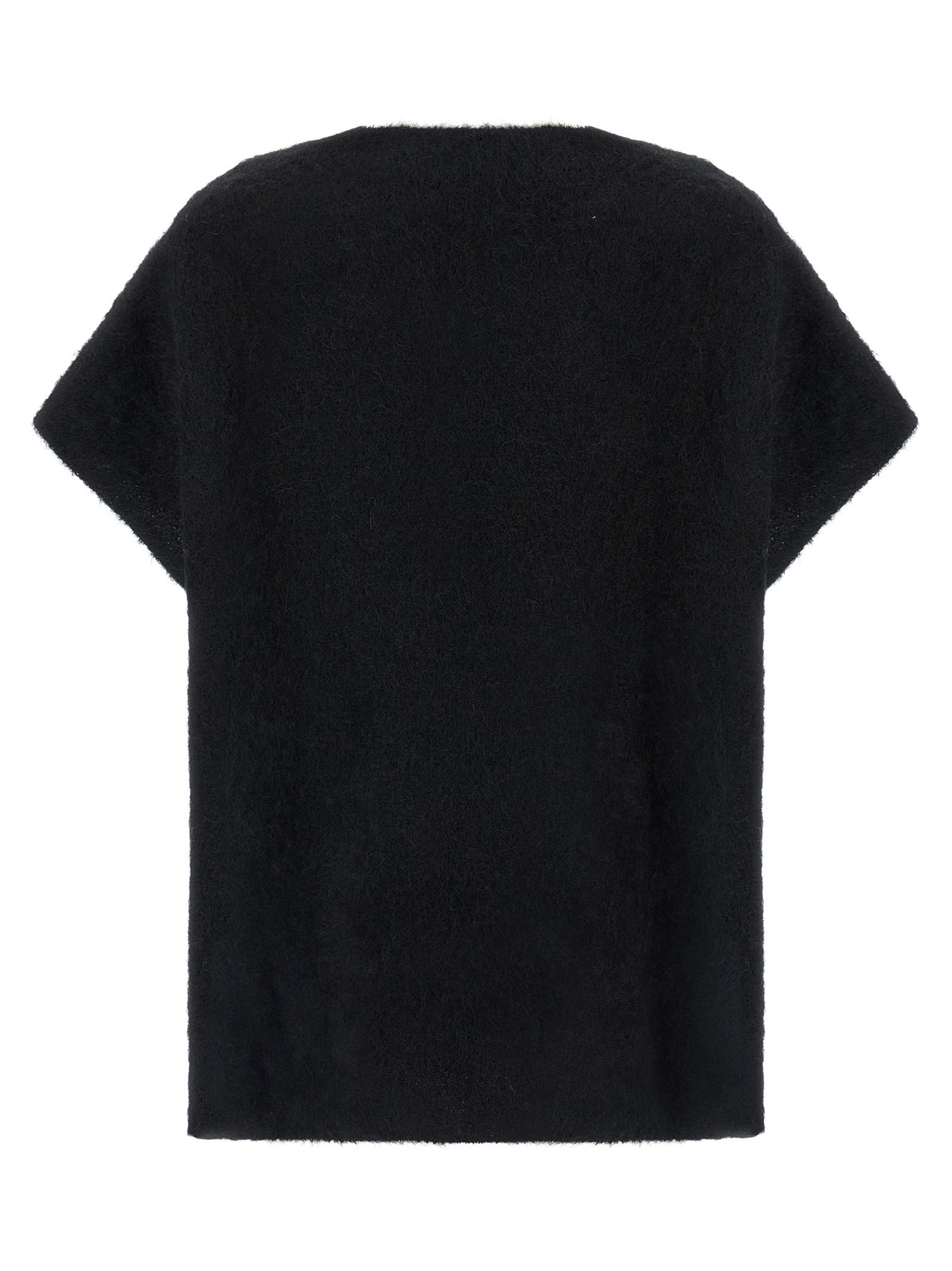 NUDE Black Alpaca Leather Cardigan