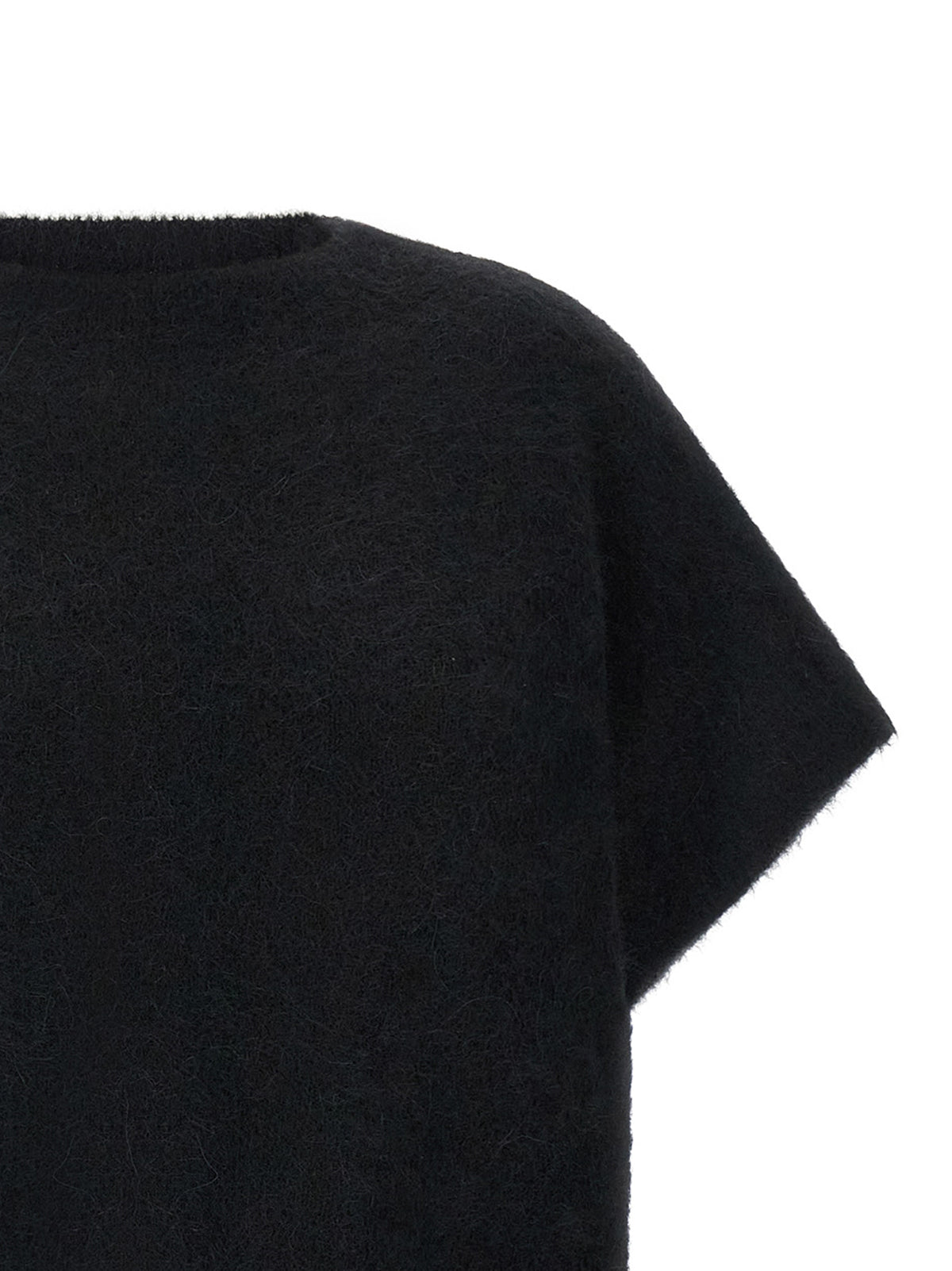 NUDE Black Alpaca Leather Cardigan