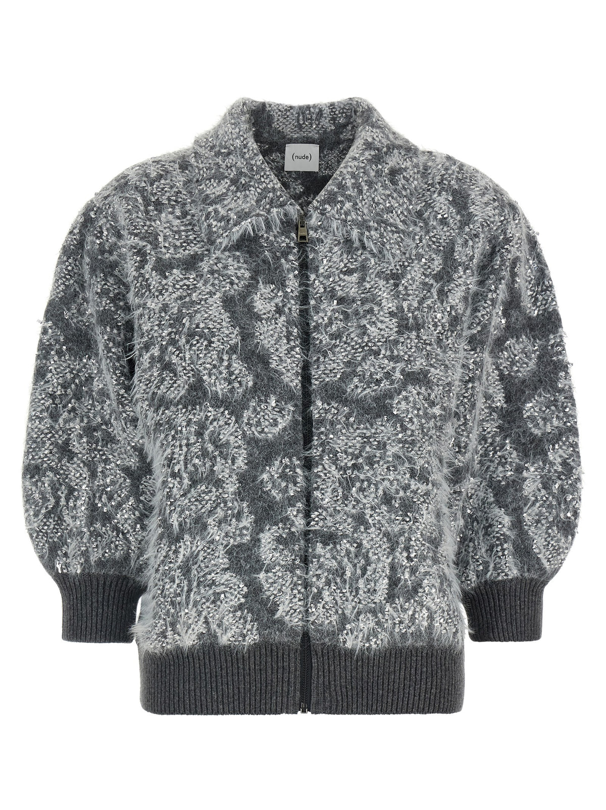 NUDE Gray Wool Cardigan