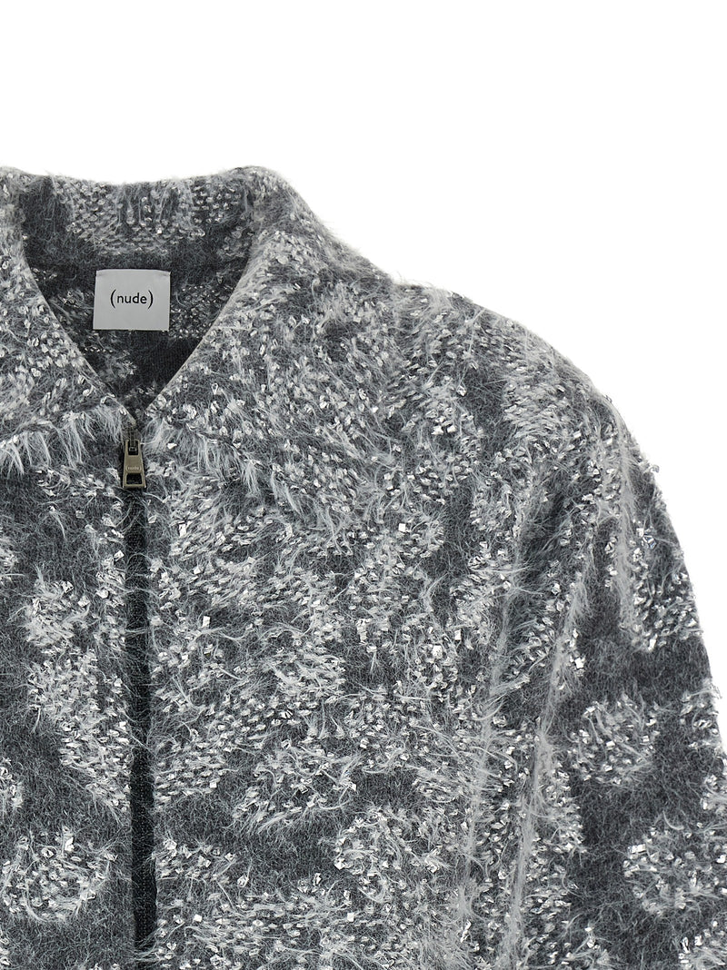 Cardigan en Laine Grise NUDE - Élégance et Confort