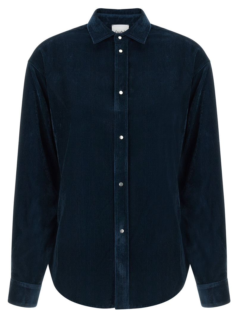 NUDE Blue Viscose Blouse - Modern Elegance