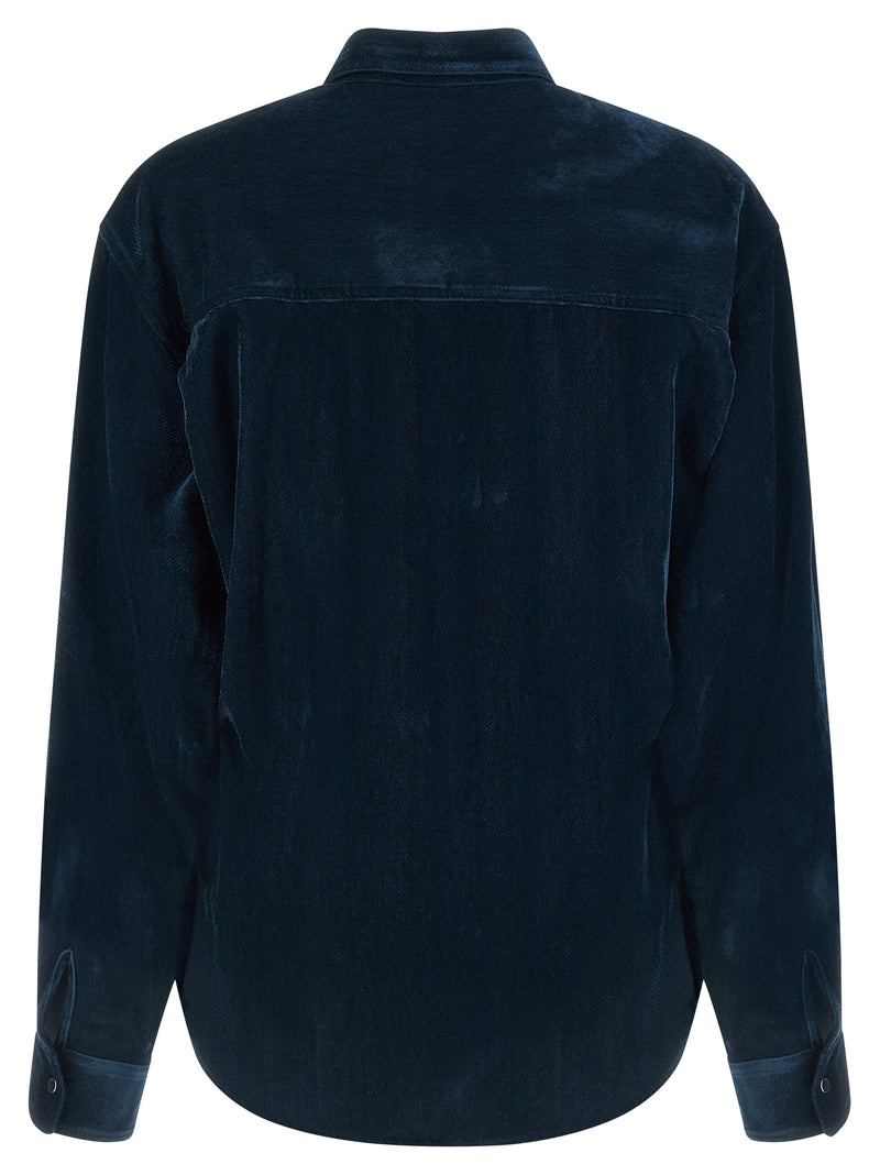 NUDE Blue Viscose Blouse - Modern Elegance