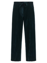 NUDE Blue Viscose Casual Pants