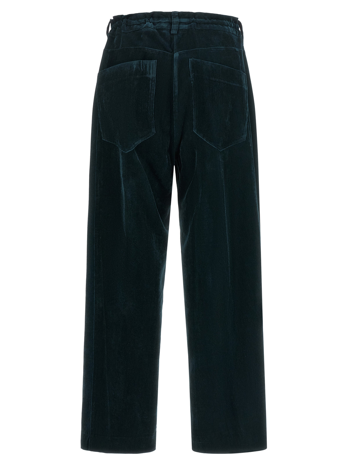 NUDE Blue Viscose Casual Pants