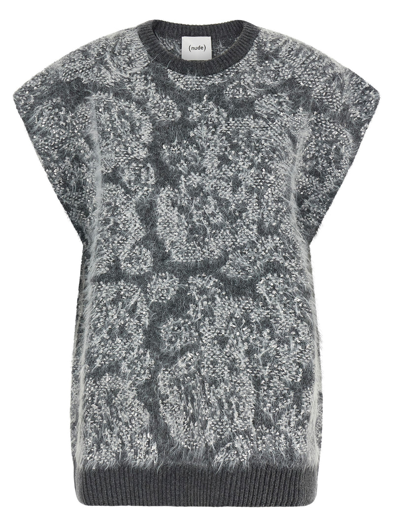 NUDE Gray Wool Cardigan - Sophisticated Knitwear